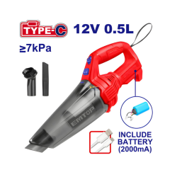 ASPIRATEUR PORTABLE 12V TYPE-C EMTOP