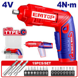 VISSEUSE REG 4V 4NM T-C+ 19 EMBOUTS EMTOP